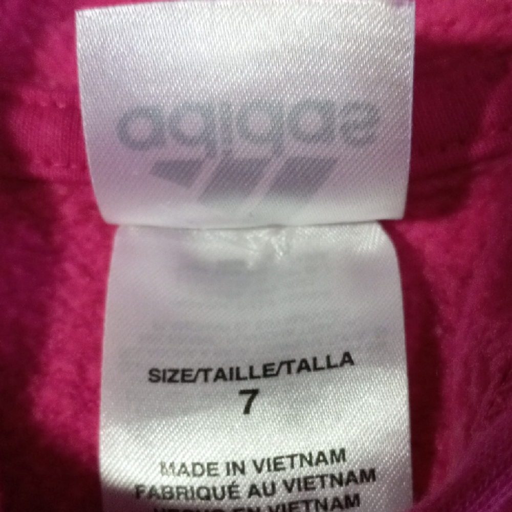 Kids Adidas Classic Pink and Black Hoodie Size 7 Girl - Picture 2 of 7